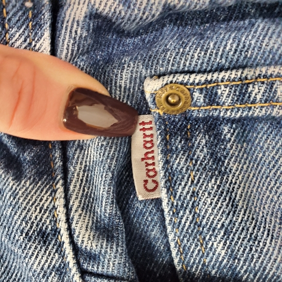 CARHARTT Relaxed Fit Jeans 36x34 Men's Blue Denim Work Pants - Picture 13 of 15